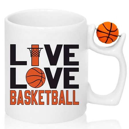 MUG HANDLE BALL FOR A BASKETBALL FAN BASKETBALL BASKETBALL PLAYER BASKET