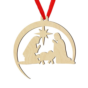 Wooden bauble for the Christmas tree