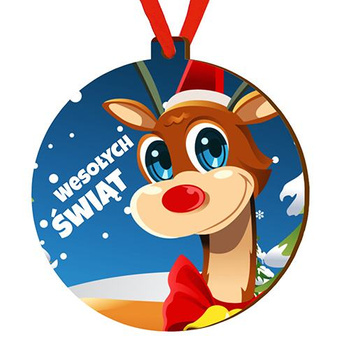 Wooden bauble for the Christmas tree