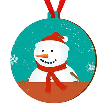 Wooden bauble for the Christmas tree