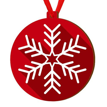 Wooden bauble for the Christmas tree