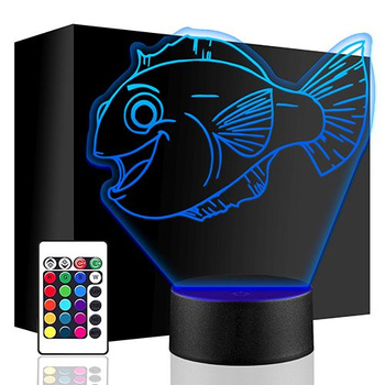 FISH FISH LED NIGHT LAMP + REMOTE