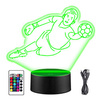  LED NIGHT LAMP SOCCER PLAYER 3D + REMOTE