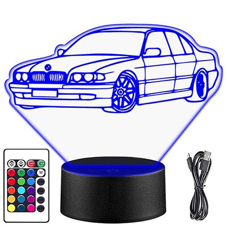  LED NIGHT LAMP BMW E36 M3 3D CAR + REMOTE