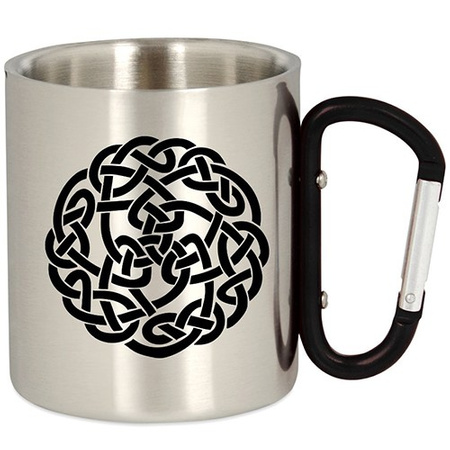 METAL TOURIST MUG WITH CARABINER