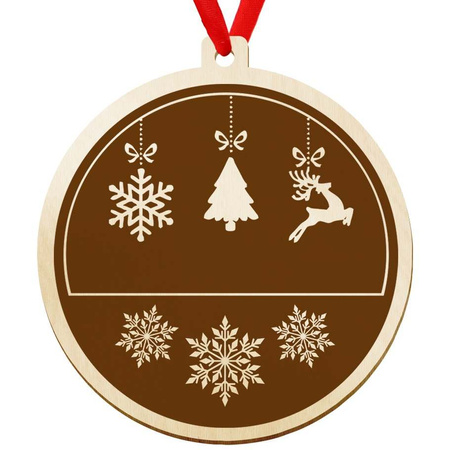 Wooden bauble for the Christmas tree