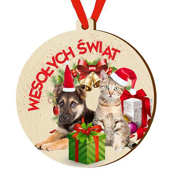 Wooden bauble for the Christmas tree