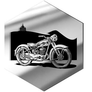 LUSTRZANY PANEL DEKORACYJNY NA ŚCIANĘ HEKSAGON