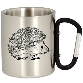 METALOWY KUBEK TURYSTYCZNY Z KARABIŃCZYKIEM