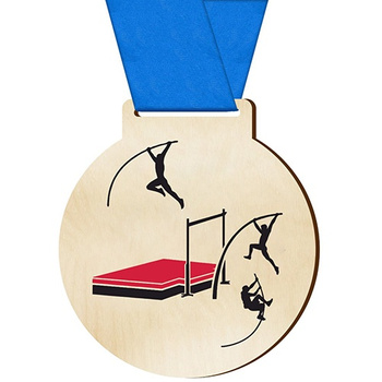 Medal sportowy skok o tyczce dla skoczka