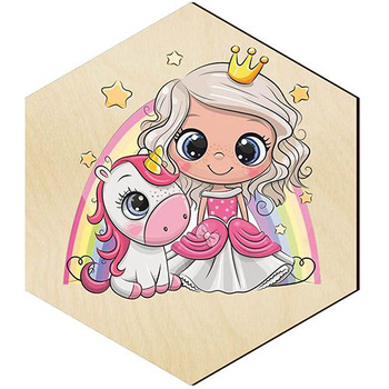 DREWNIANY PANEL DEKORACYJNY NA ŚCIANĘ HEKSAGON