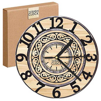 ZEGAR NA ŚCIANĘ ŚCIENNY DREWNIANY BETON