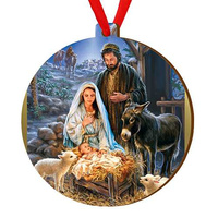 Bombka drewniana zawieszka na choinkę