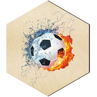 DREWNIANY PANEL DEKORACYJNY NA ŚCIANĘ HEKSAGON