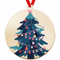 Bombka drewniana na choinkę