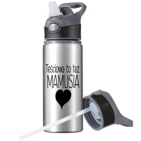 KUBEK BIDON SPORTOWY BUTELKA NA WODĘ SŁOMKĄ UCHWYTEM SURVIVAL