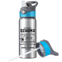 KUBEK BIDON SPORTOWY BUTELKA NA WODĘ SŁOMKĄ UCHWYTEM SURVIVAL