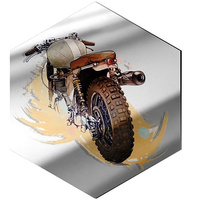 LUSTRZANY PANEL DEKORACYJNY NA ŚCIANĘ HEKSAGON