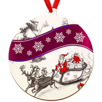 Bombka drewniana na choinkę