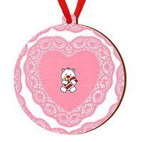 Bombka drewniana zawieszka na choinkę