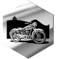 LUSTRZANY PANEL DEKORACYJNY NA ŚCIANĘ HEKSAGON