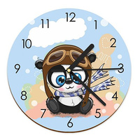 ZEGAR NA ŚCIANĘ ŚCIENNY DLA DZIECI DREWNIANY