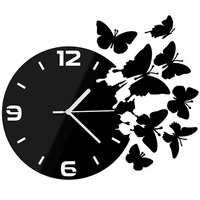 ZEGAR NA ŚCIANĘ ŚCIENNY EFEKT MOTYLI MOTYLE