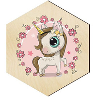 DREWNIANY PANEL DEKORACYJNY NA ŚCIANĘ HEKSAGON