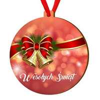 Bombka drewniana zawieszka na choinkę