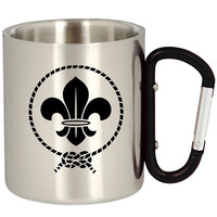 METALOWY KUBEK TURYSTYCZNY Z KARABIŃCZYKIEM