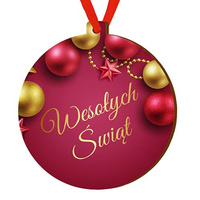 Bombka drewniana zawieszka na choinkę