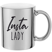 Kubek srebrny lustrzany INSTA LADY