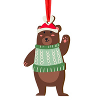 Bombka drewniana na choinkę