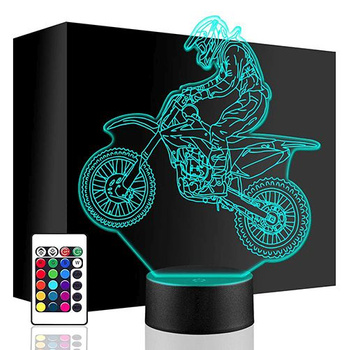 LAMPKA NOCNA Motocross Cross Enduro Engine 3D LED + PILOT