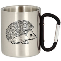 METALOWY KUBEK TURYSTYCZNY Z KARABIŃCZYKIEM