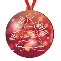 Bombka drewniana zawieszka na choinkę