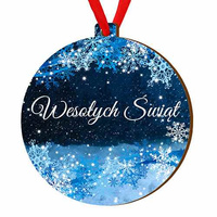 Bombka drewniana zawieszka na choinkę