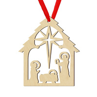 Bombka drewniana na choinkę