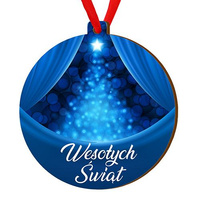 Bombka drewniana zawieszka na choinkę