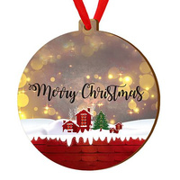 Bombka drewniana zawieszka na choinkę