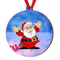 Bombka drewniana zawieszka na choinkę