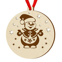 Bombka drewniana zawieszka na choinkę